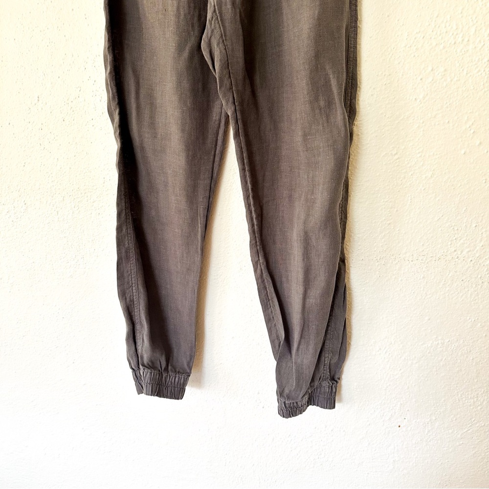 C&C California Womens Dark Grey Linen Joggers - Picture 4 of 6